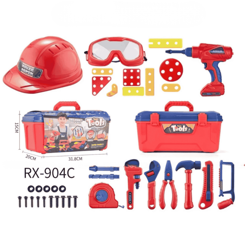 K-대형 엔지니어 장난감 세트: 조립 나사, 자동 전동 드릴 (M2 엔지니어 박스) ( Đồ chơi kỹ sư cỡ lớn ốc vít lắp ráp, khoan tay chạy tự động (Hộp kĩ sư M2))