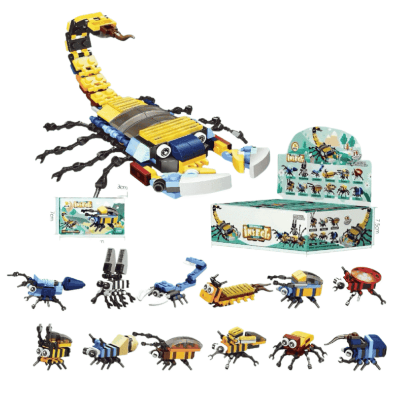 K-12가지 전갈 모양 블록 장난감 (Đồ chơi xếp hình khối 12in1 bọ cạp)
