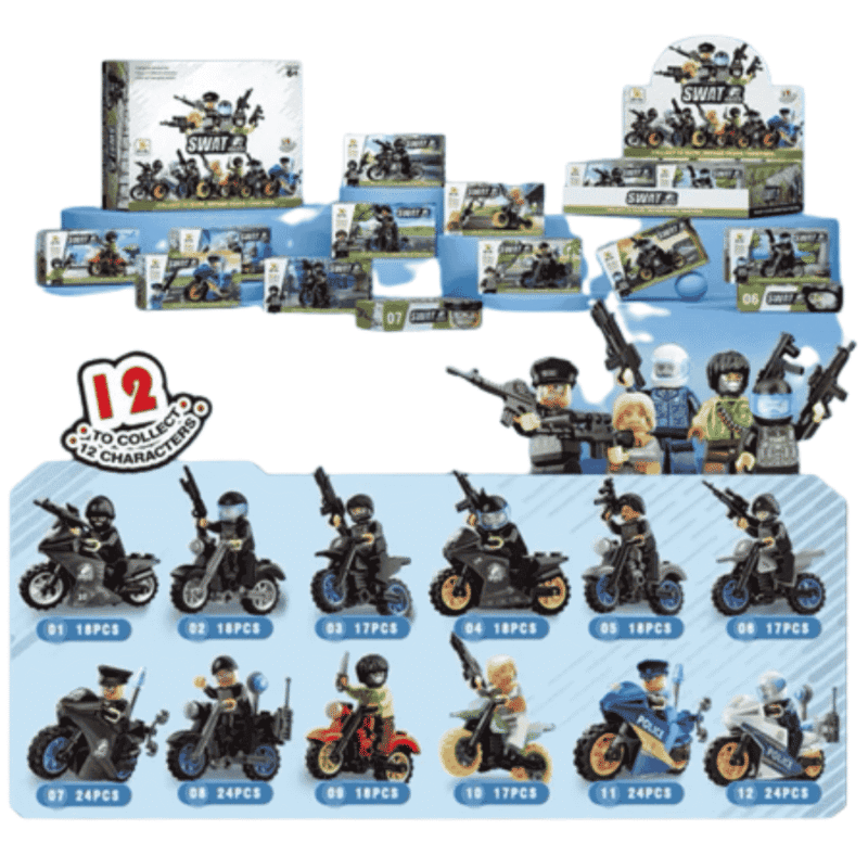 K-12가지 기능을 하나로 합친 조립식 블록 장난감 모터 스워트 (Đồ chơi xếp hình khối 12in1 Motor swat)