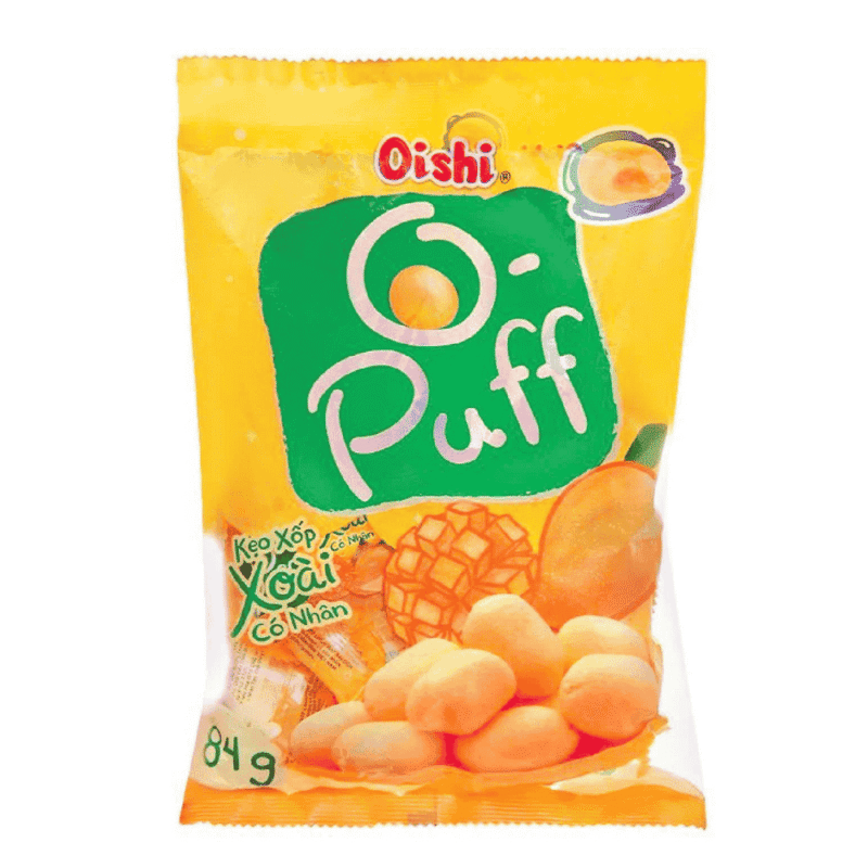 A-Puff 오이시 망고맛 마시멜로 84g (Kẹo xốp Oishi nhân xoài 84g)