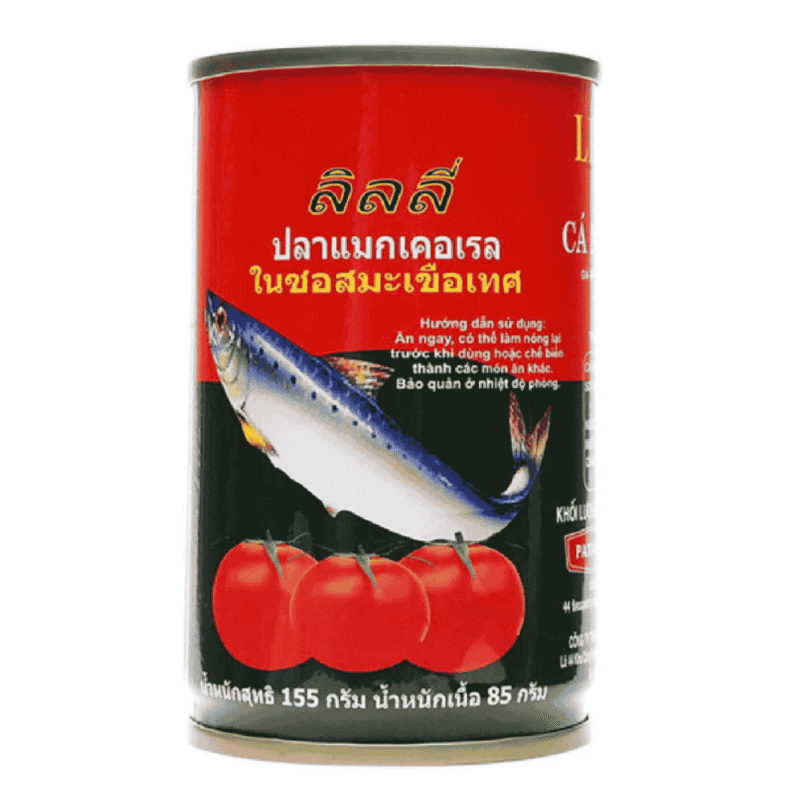 A-토마토 소스에 담긴 고등어 155g (Cá nục sốt cà Lilly 155g)
