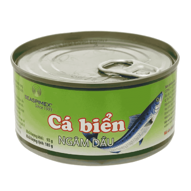 A-Seaspimex 기름에 담긴 통조림 생선 185g (Cá biển ngâm dầu Seaspimex 185g)
