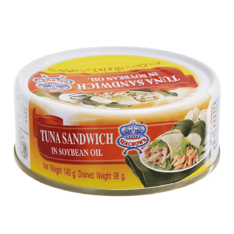 A-씨 크라운 슬라이스 참치 (콩기름 절임) 140g (Cá ngừ cát lát ngâm dầu đậu nành Sea Crown 140g)
