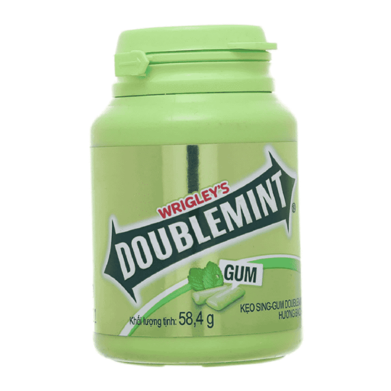 A-더블민트 츄잉껌, 40개입, 58.4g (Kẹo gum Doublemint hủ 40 viên 58.4g)