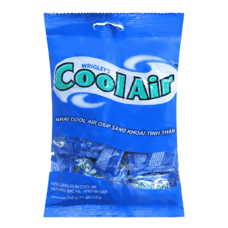 A-쿨 에어 민트 유칼립투스 츄잉껌 145g (Kẹo gum Cool Air hương bạc hà khuynh diệp 145g)