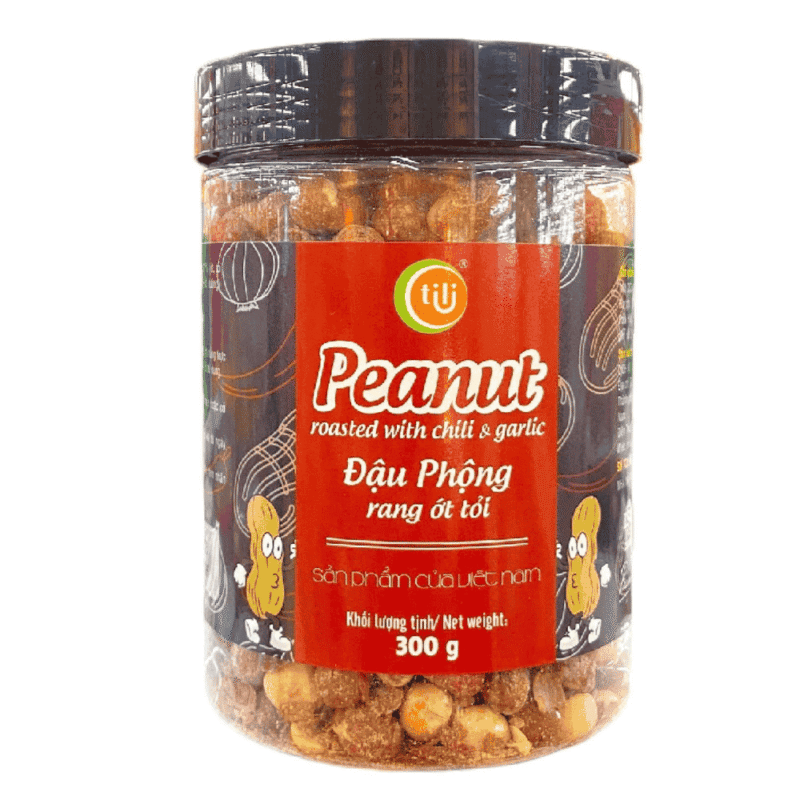 A-틸리 마늘 & 칠리 로스팅 땅콩 300g (Đậu phộng rang tỏi ớt Tili 300g)