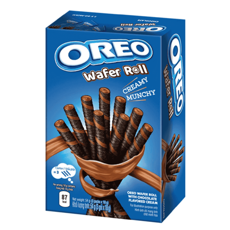 A-오레오 초콜릿 웨이퍼 쿠키 54g (Bánh quế Oreo vị socola 54g)