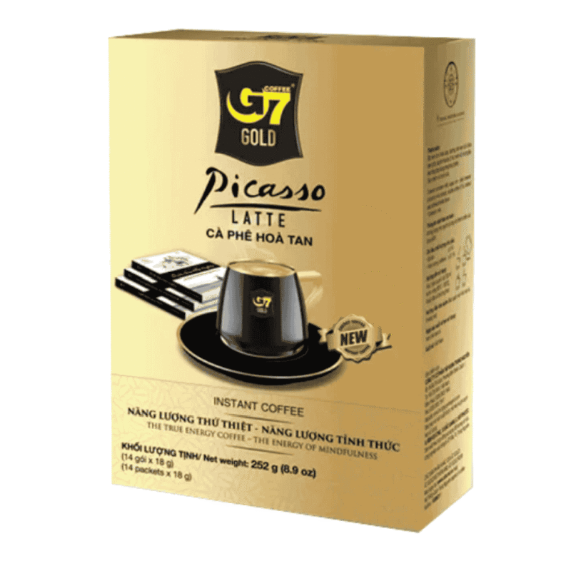 A-G7 골드 피카소 라떼 커피, 18g x 14개입 ( Cà phê G7 Gold Picasso Latte 14 gói x18g)