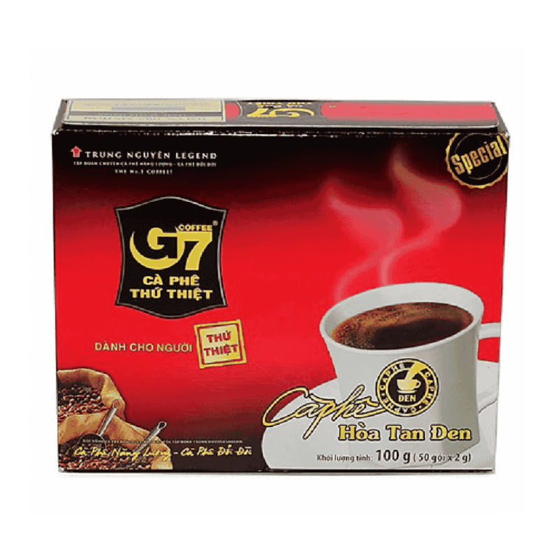 A-G7 블랙 인스턴트 커피 50개입 x 2g ( Cà phê G7 hòa tan đen 50 gói x2g)