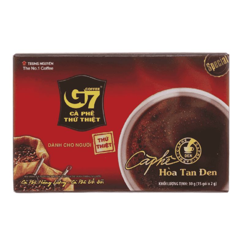 A-G7 블랙 인스턴트 커피 15개입 x 2g ( Cà phê G7 hòa tan đen 15 gói x2g)