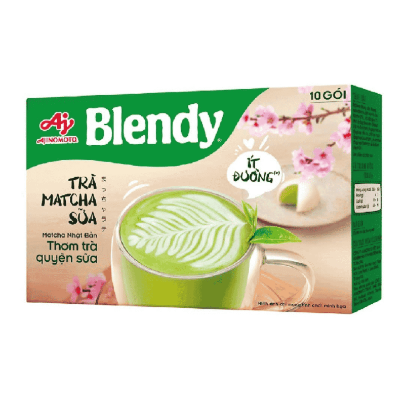 A-블렌디 말차 저당 밀크티, 16g x 10개입 ( Trà sữa Blendy Matcha ít đường 10 gói x 16g)