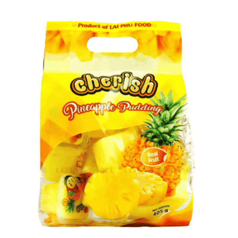 Cherish 파인애플맛 푸딩 405G (Thạch Pudding Cherish Trái Cây Vị Thơm 405G)