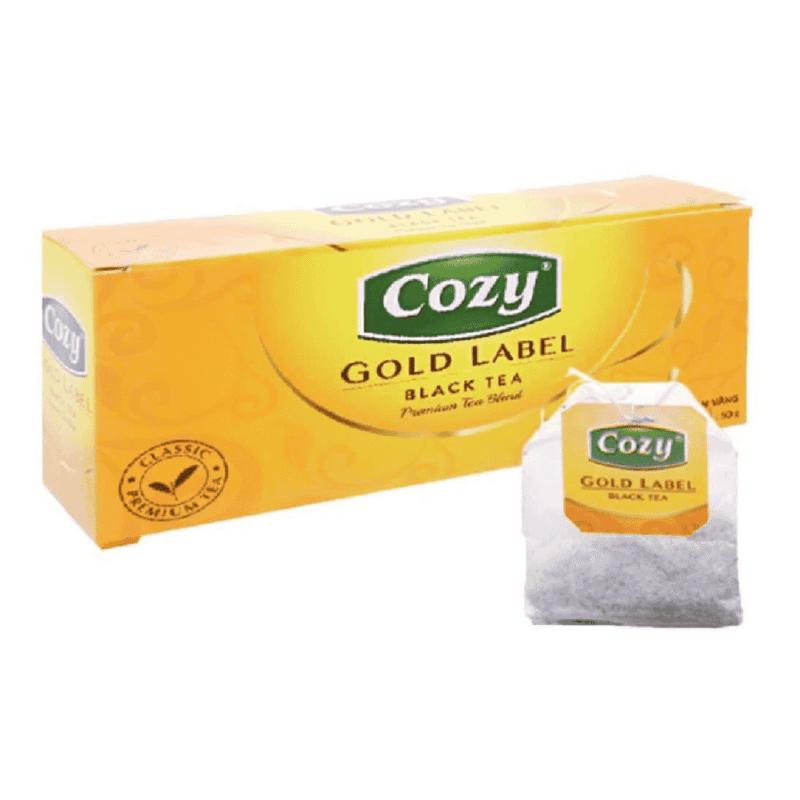 A-코지 옐로우 라벨 홍차, 2g 티백 25개입 (Trà đen nhãn vàng Cozy hộp 25 gói x2g)