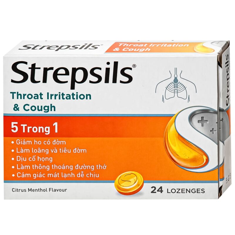 스트렙실 맥스프로 24정 Strepsil throat & cough H/24v