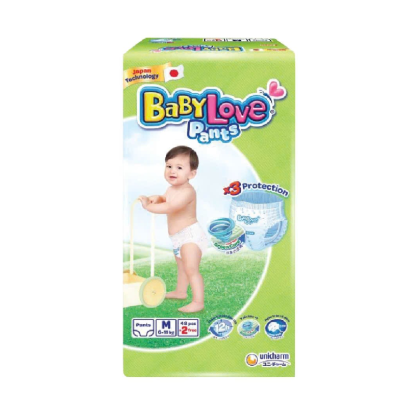 A-BabyLove 기저귀 팬츠 M 사이즈 48개  (Tả quần BabyLove size M 48 MIẾNG)