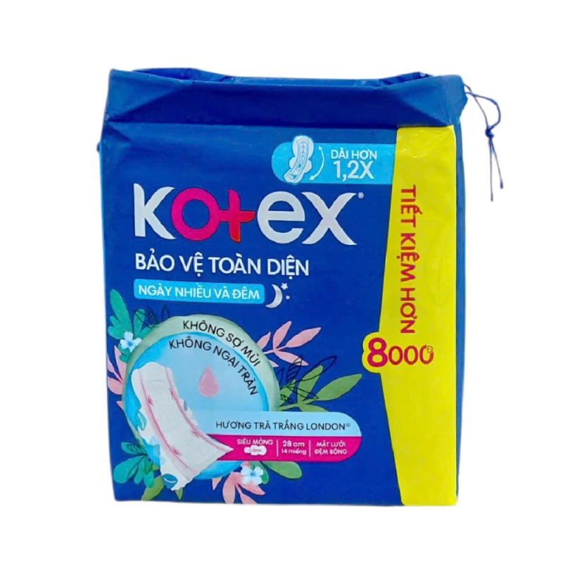 A-Kotex 완전보호 생리대 28cm 14개입 (Băng vệ sinh Kotex bảo vệ toàn diện SMC 28cm 14 miếng)