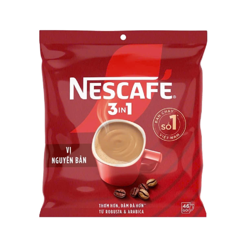 A-Nescafe 3in1 진한 커피 46팩 x 17g (Cà phê Nescafe 3in1 đậm đà bịch 46 gói x 17g)
