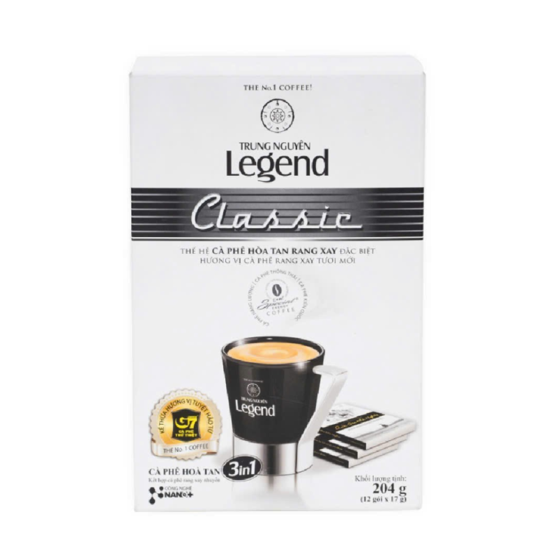 A-Cafe TRUNG NGUYÊN 레전드 클래식 커피 12팩 x 17g (Cà phê Legend Classic 12 gói x 17g)