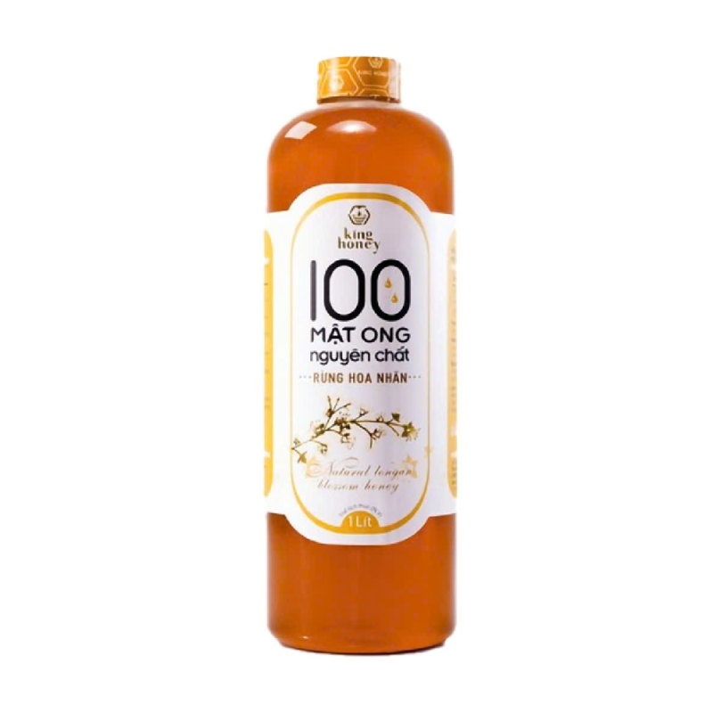A-King Honey 롱안 꿀 1L ( Mật ong King Honey hoa nhãn 1 lít)