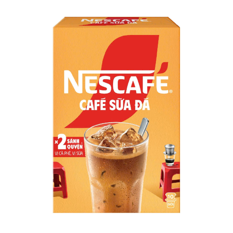A-Nescafe 3 in 1 아이스 밀크 커피 10팩 x 24g(Cà phê Nescafe sữa đá 3in1 10 gói x 24g)