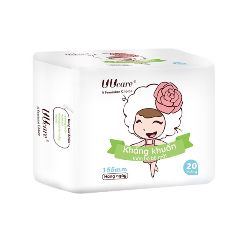 A-Young Girl 매일 사용하는 생리대 15.5cm 20매 (Băng vệ sinh hằng ngày Young Girl 15.5cm 20 miếng)