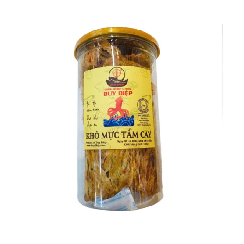 A-Duy Điệp 매콤한 말린 오징어 150G (Khô mực tẩm cay Duy Điệp -41509)