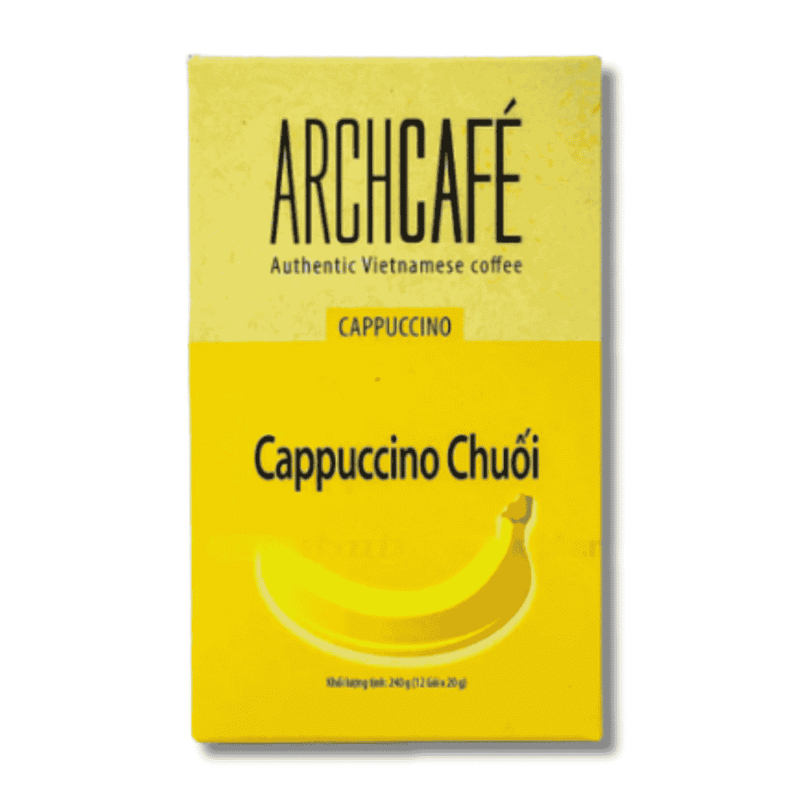 L-Archcafé 카푸치노 커피 바나나맛 (20G X 12개입) (Cà Phê Hòa Tan Archcafé Cappuchino Vị Chuối 20g x 12 Gói)