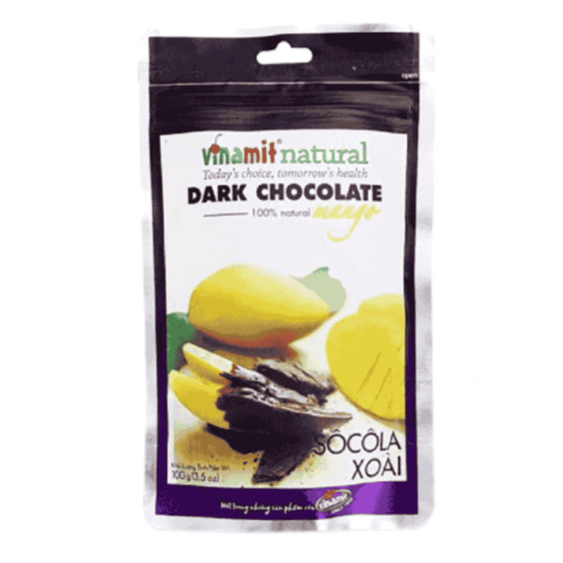 L-Vinamit 초콜릿으로 덮인 말린 망고 100G (Xoài Dẻo Phủ Socola Vinamit 100G)