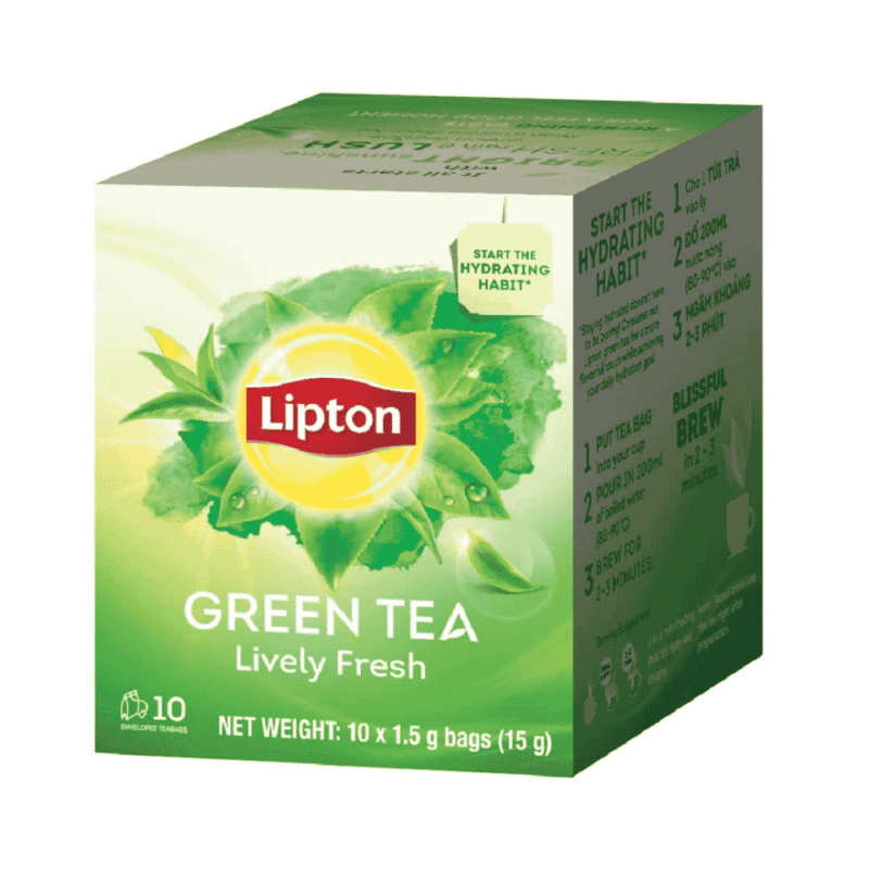 A-립톤 녹차 티백, 10개입 x 1.5g (Trà túi lọc Lipton trà xanh 10 gói x1.5g)