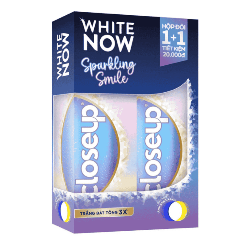 A-Lot 2 클로즈업 화이트 나우 스파클링 스마일 치약 100g (Lô 2 Kem đánh răng Closeup White Now Sparkling smile 100g)