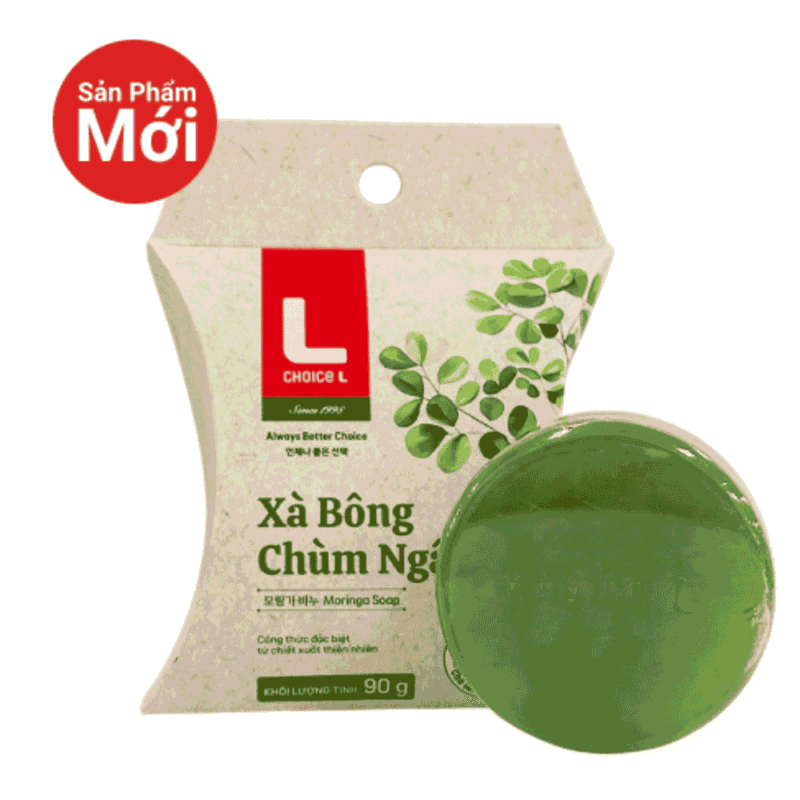 L-모링가 비누 (대형, 90g) (Xà Bông Chùm Ngây Moringa Soap Choice L 90G)