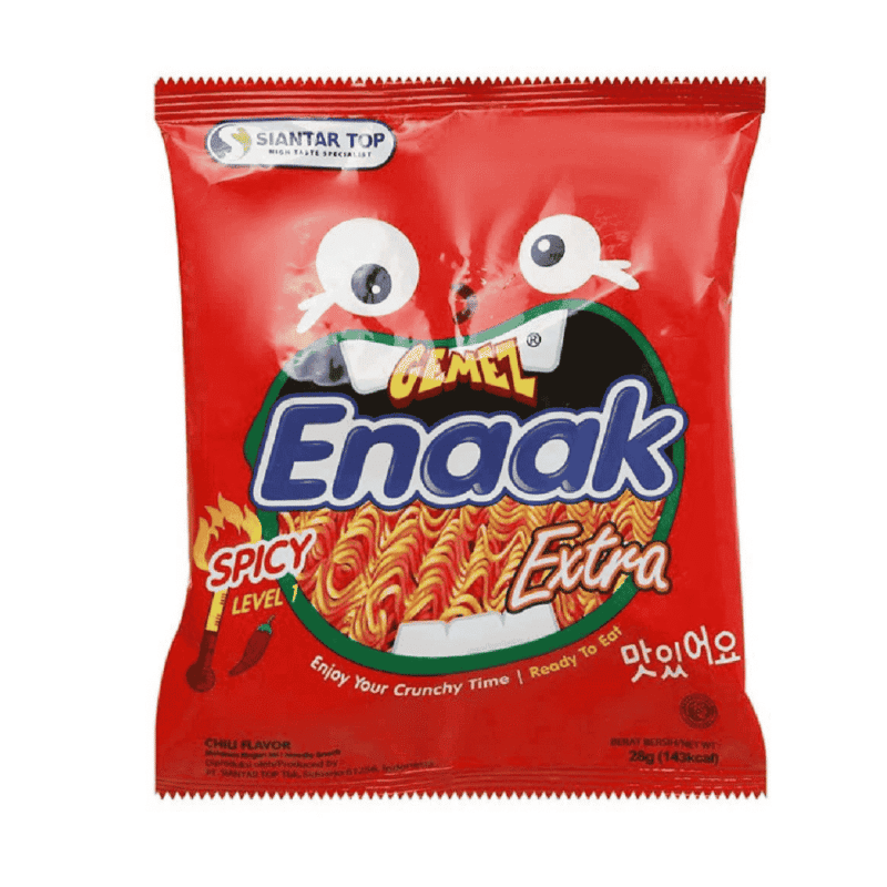 A-에낙 미고랭 스낵 매운맛 28g (Snack mì Enaak hương ớt 28g)