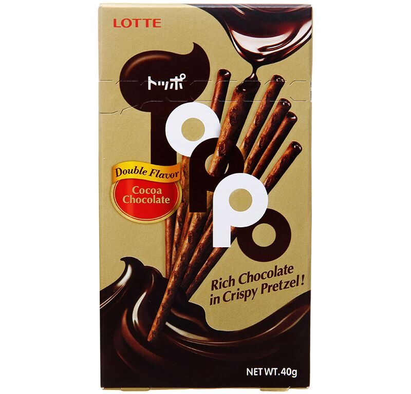 A - Toppo 초콜릿 카카오맛 40G (Bánh Toppo socola hương cacao 40G)