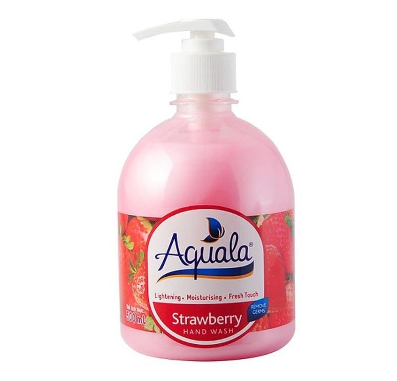 A-아쿠알라 딸기 향 손 세정제 500ml (Nước rửa tay Aquala Strawberry 500ml)