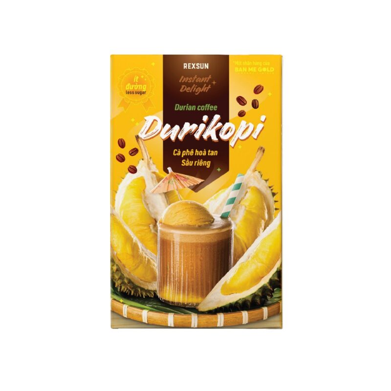 L - Durikopi 두리안 커피 10개입 x 16G (Cà phê sầu riêng Durikopi hộp 10 gói 16G)